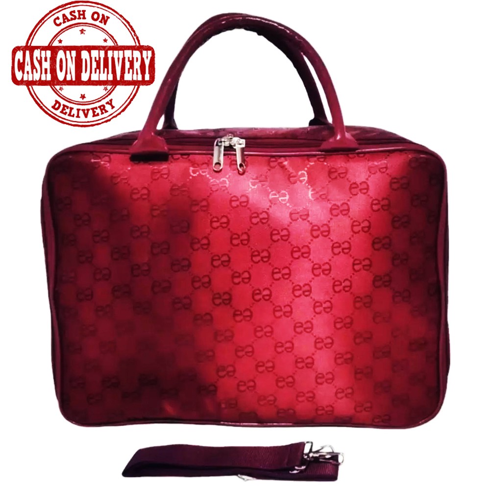 PREMIUM Glossy ~ TRAVEL BAG KOPER CATUR COKLAT MAROON ABU (TAS KOPER JINJING/TAS RENANG) lebaran tas mudik tas travel tas 2in1 selempang jinjing travel bag catur lebaran mudik tas baju travel bag catur