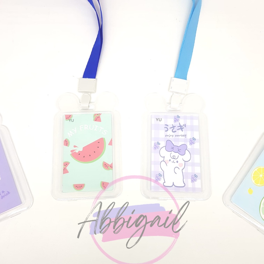 𝘈𝘉𝘎✰ ID Card Holder Gantungan Kartu nama / Name Tag / Tali Id Card Nama / Gantungan Kartu Akses Kartu Kerja Dengan Tali Strap 2cm 1230