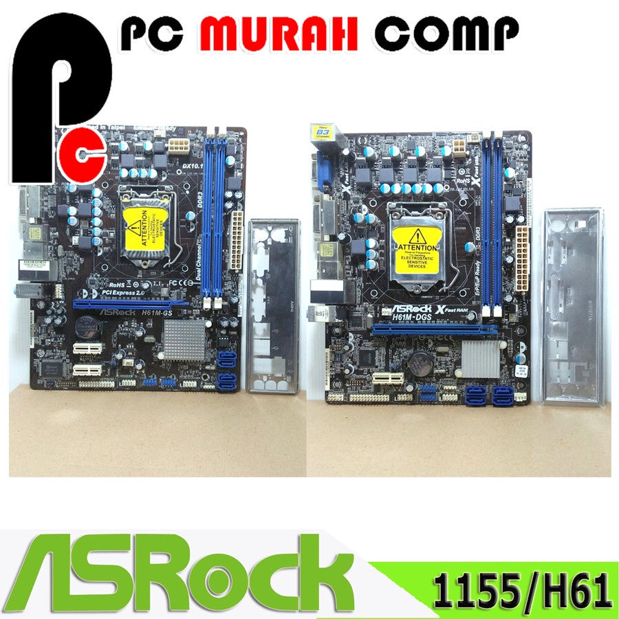 Motherboard LGA 1155 H61 ONBOARD ASROCK