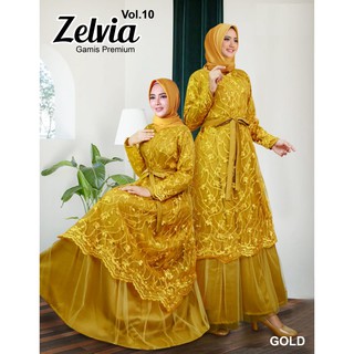  GAMIS  PESTA  MEWAH ZELVIA BAJU  PESTA  MUSLIM Shopee  