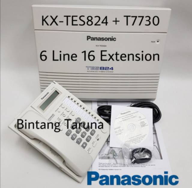 Pabx Panasonic KX-TES824 + Telepon KX-T7730 (6 Line 16 Ext)