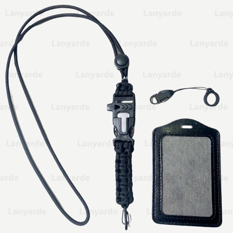 

(4263) Lanyard Outdoor Tag ID Card Holder Tali Leher Tempat Kartu Tali Paracord Multifungsi