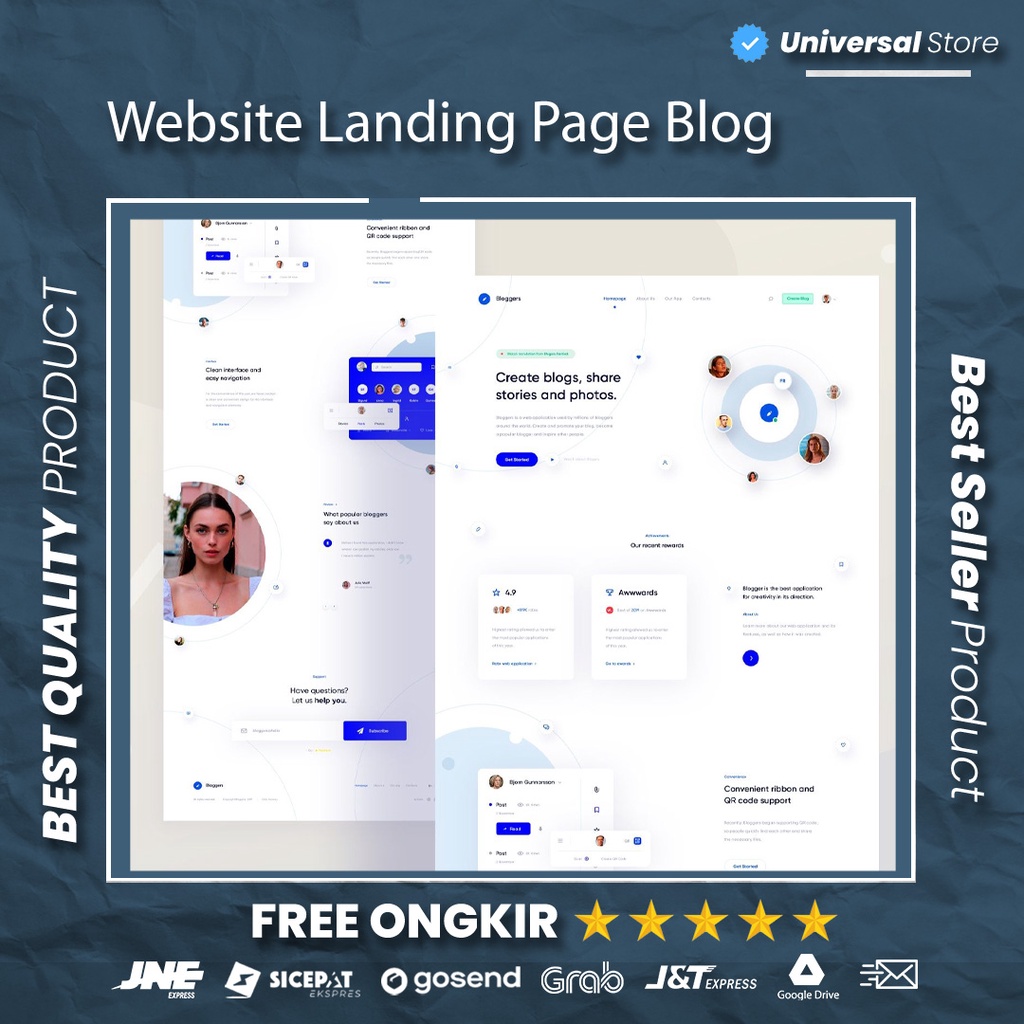 Program Website Landing Page Blog Blogger Blogspot Theme Lifetime Full Version Premium Software Apli