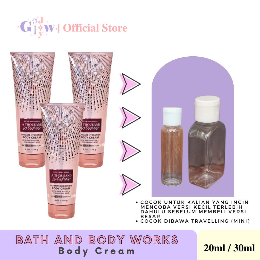 [SHARE IN JAR] BATH AND BODY WORKS - A THOUSAND WISHES body cream | ultimate hydrate with sea butter hyaluronic acid perawatan kecantikan tubuh badan mencerahkan original asli ori murah termurah pelembab botol bottle decant parfum bbw scrub daki