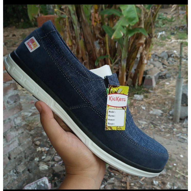 Sepatu Pria Kulit Suede Slip On Sintetis Premium Sol Karet Original Pengrajin