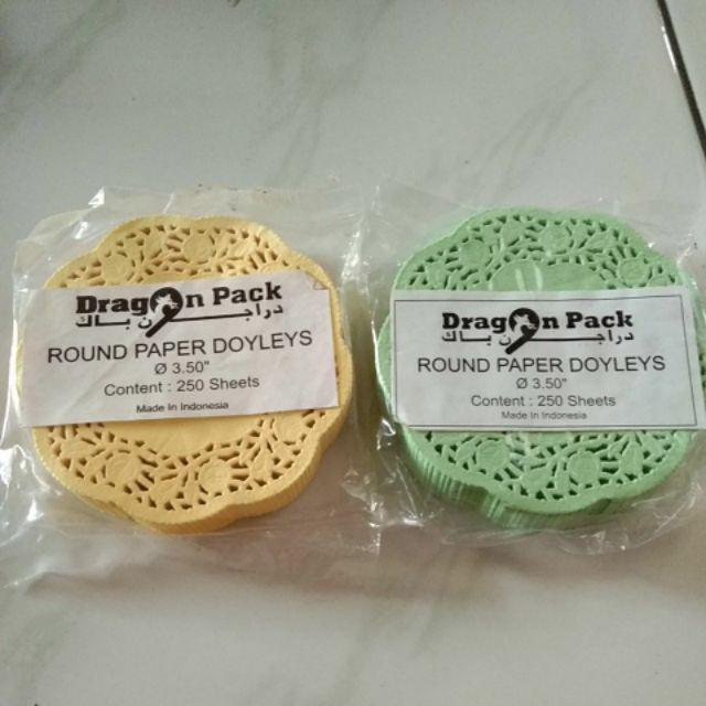 Doilies Paper 3.5” Warna Kertas Doyleys Alas Renda 3,5”/9cm Isi 250 Lembar