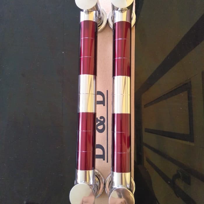 Set Handle Pintu Minimalis 45 cm & Kunci Pellor Asli Kuningan