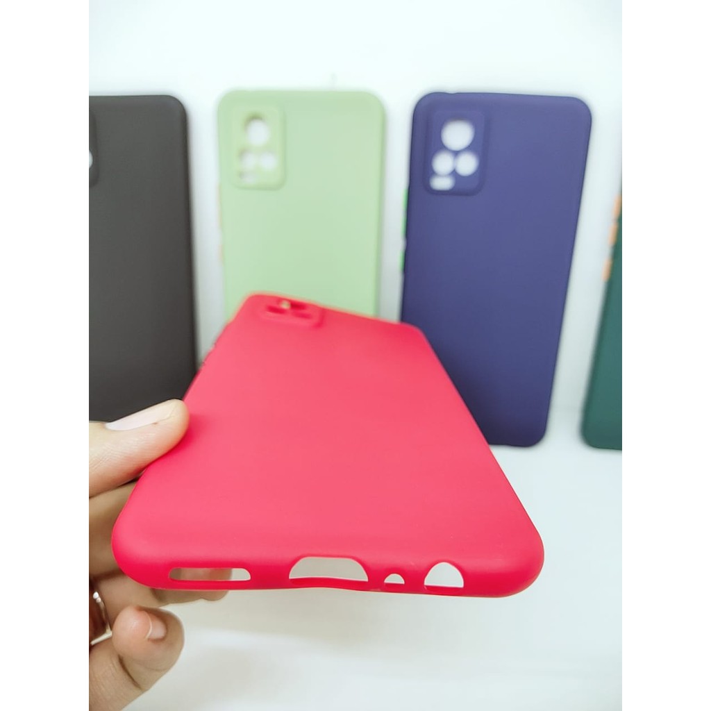 SMPC TPU Candy Vivo V20 6.44 inch SoftCase Macaron Protection Camera Tombol Warna