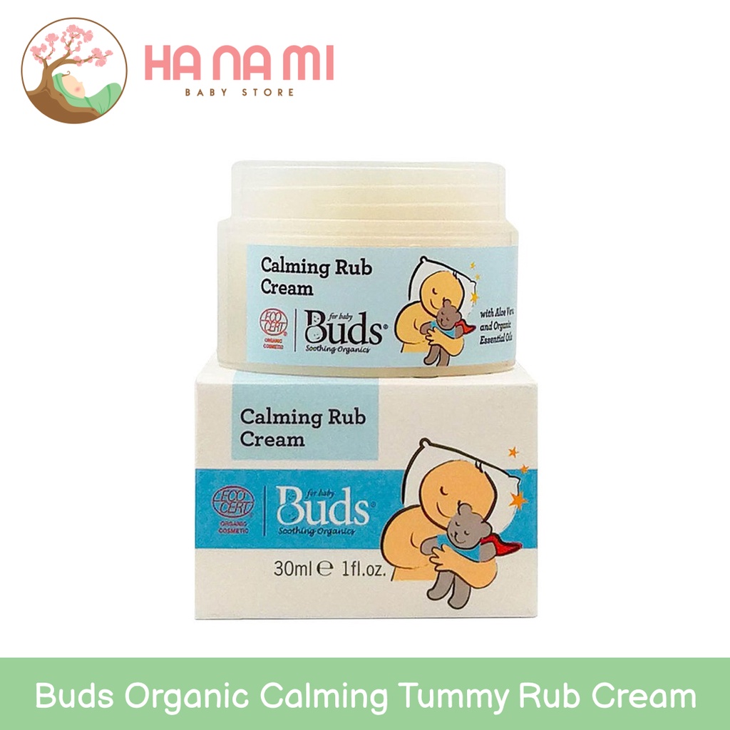 Buds Soothing Organic Calming Tummy Rub Cream - Krim atau Telon Penghangat Tubuh dan Pereda Kolik Bayi dan Anak