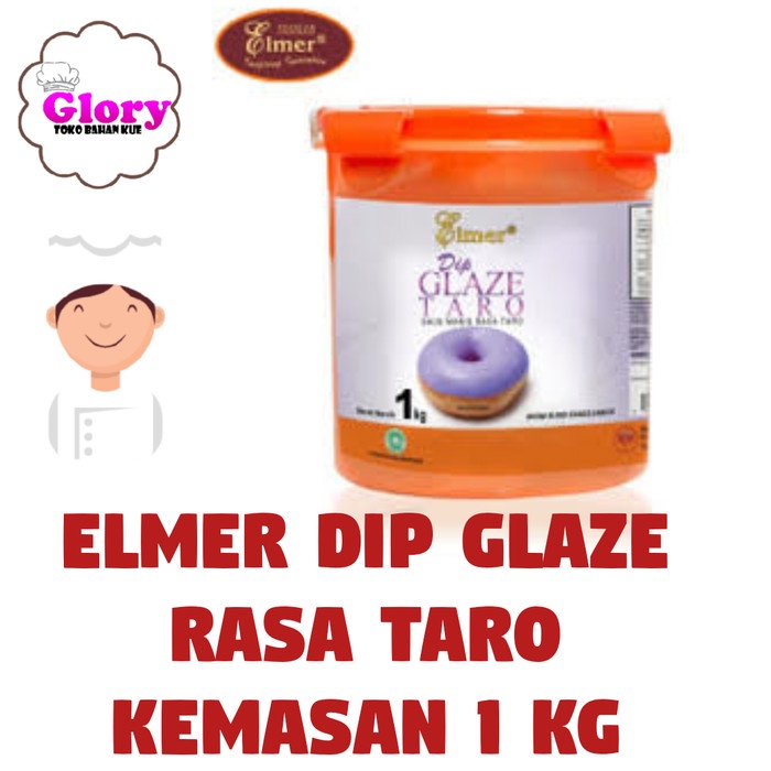 

elmer dip glaze 1 kg taro/ topping donat/ topping kue