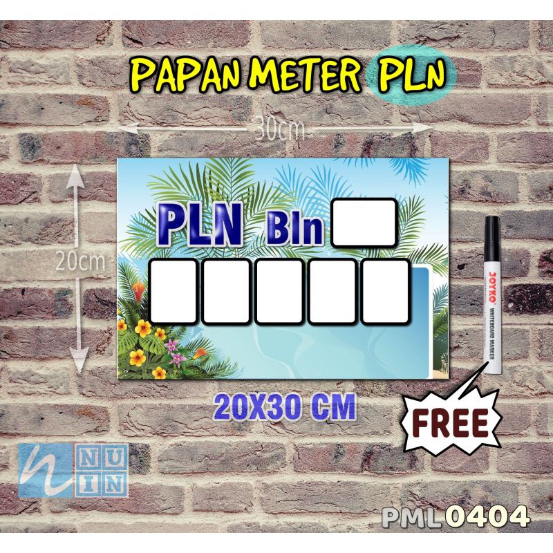 

Nuin Papan Meter Listrik PLN PAM motif Unik - Tropical 04