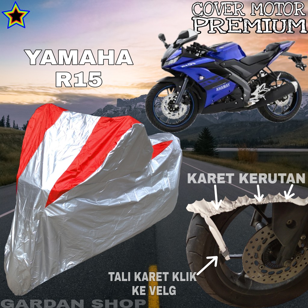 Sarung Motor YAMAHA R15 Silver MERAH Body Cover Penutup Motor Yamaha R15 PREMIUM