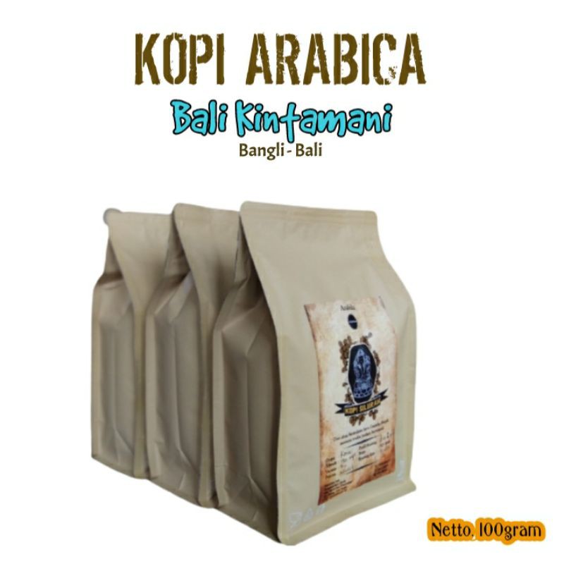 

Kopi Arabika Bali Kintamani 100 gram Kopi Bubuk Biji Kemasan Standing Pouch Kopi Bali Kopi Arabika