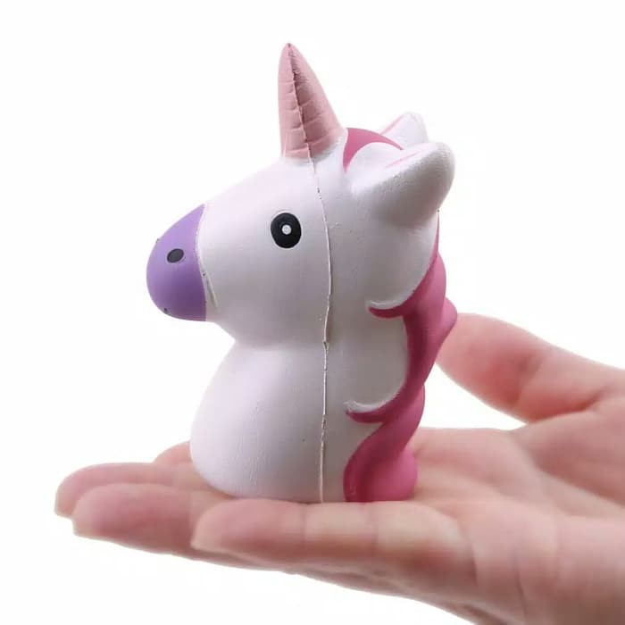 Squishy Unicorn Head Slow Rising dan Wangi atau Kado Mainan Anak Perempuan Unicorn Head