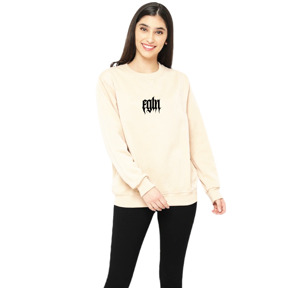 ( COD ) SWEATER PRIA WANITA OVERSIZE CREAM CREWNECK PRIA PREMIUM MOTIF POOLS EIGHTY NINE 1989 TERPOPULER