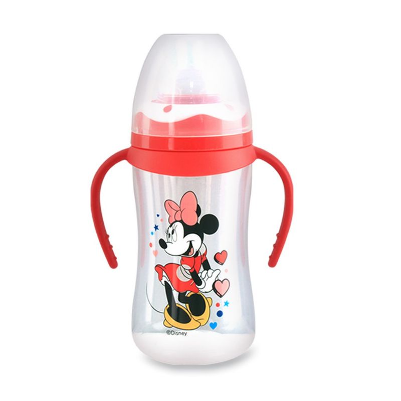 Lusty Bunny Wide Neck Bottle Mikey Minnie With Handle  Lusty Bunny Botol Susu Wide Neck Mikey Minnie