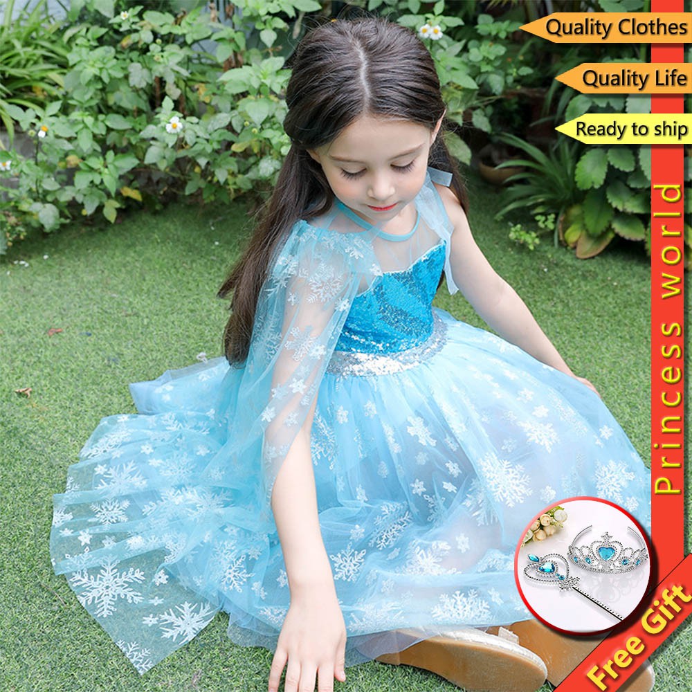 dress frozen anak