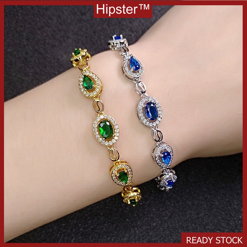 Affordable Luxury Fashion Hot White Gold Natural Sapphire Bracelet