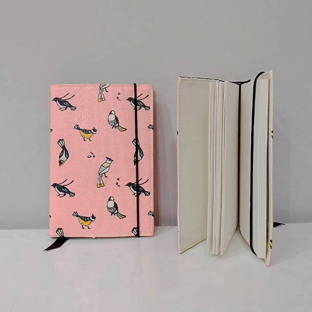 

Notebook Birds Pink Canvas Living