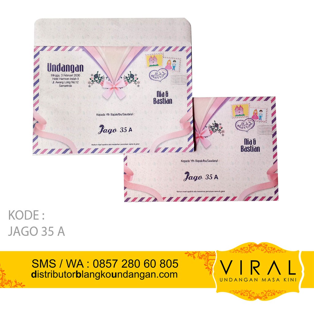 Blangko Undangan Jago 35 + Amplop Harga Murah