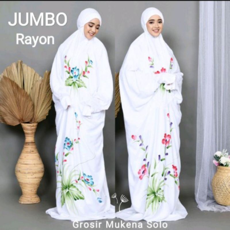 mukena jumbo rayon bali terusan