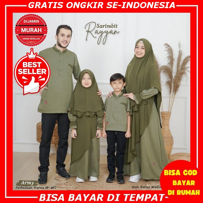 Sarimbit Gamis Couple Ziya - Couple Gamis Muslim Kekinian - Gamis Remaja Muslimah - Set Baju Couple 