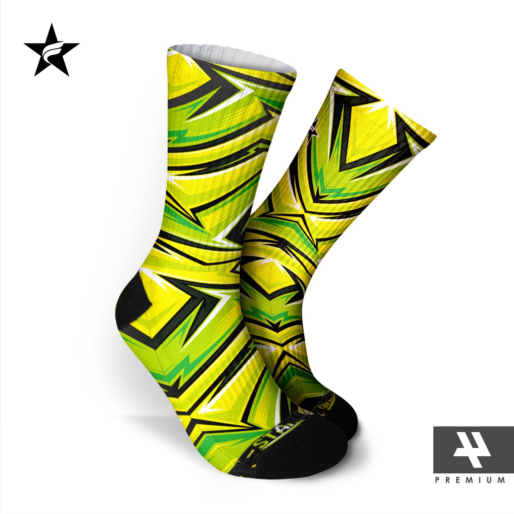 Kaos Kaki Sport - Chartreuse Arrow - Starfight Indonesia