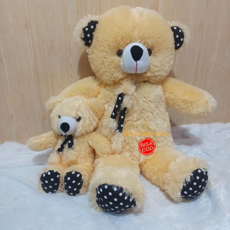 boneka Teddy bear Syal XL 75CM  beranak 1