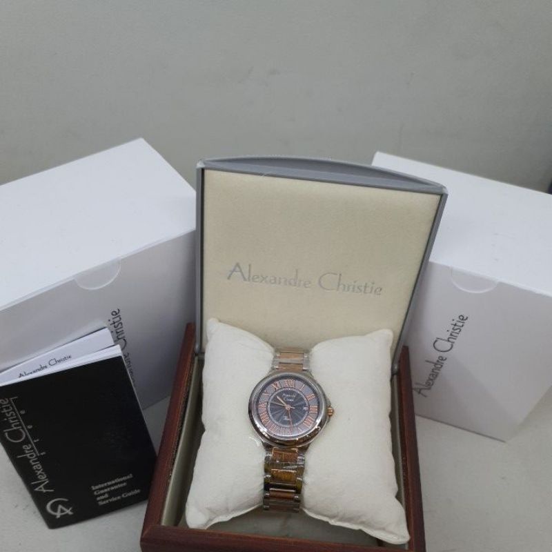 Jam Tangan Wanita alexandre Christie AC2592LD AC 2592 LD AC2592 LD AC 2592LD Silver Rosegold