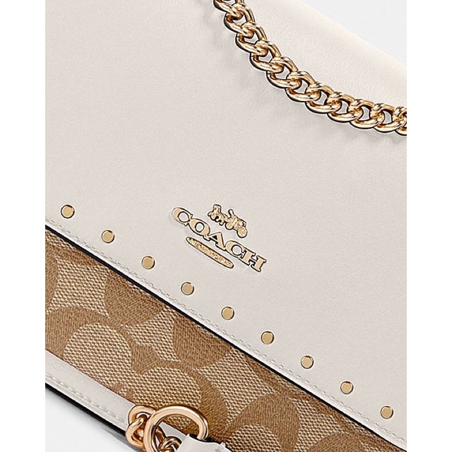 KLARE CROSSBODY IN SIGNATURE CANVAS WITH RIVETS (COACH 90400)