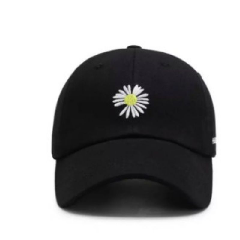 Topi Baseball Bordir Bunga Daisy Korean Style Hat