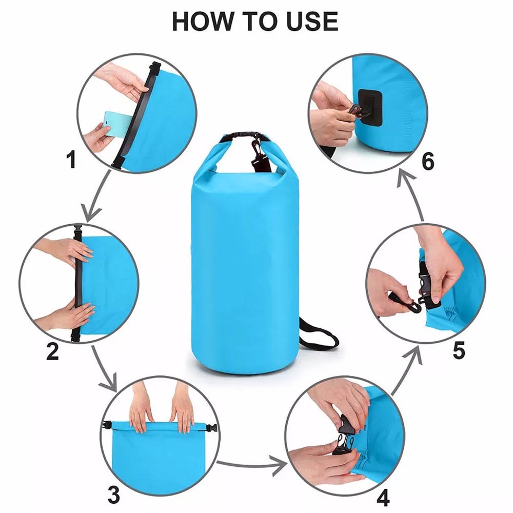 Tas Anti Air Diving / Snorkling / Berenang / dry bag 15 liter