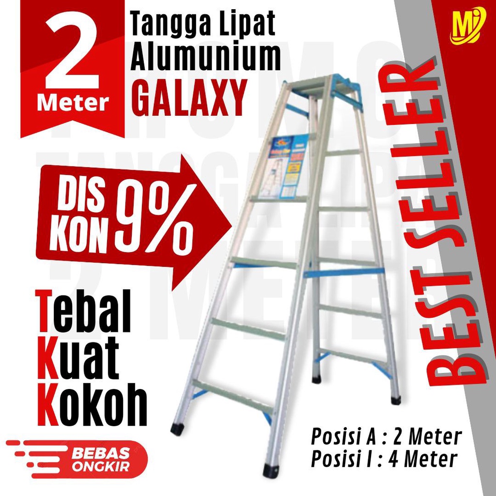 Tangga Lipat Aluminium Galaxy 2 Meter