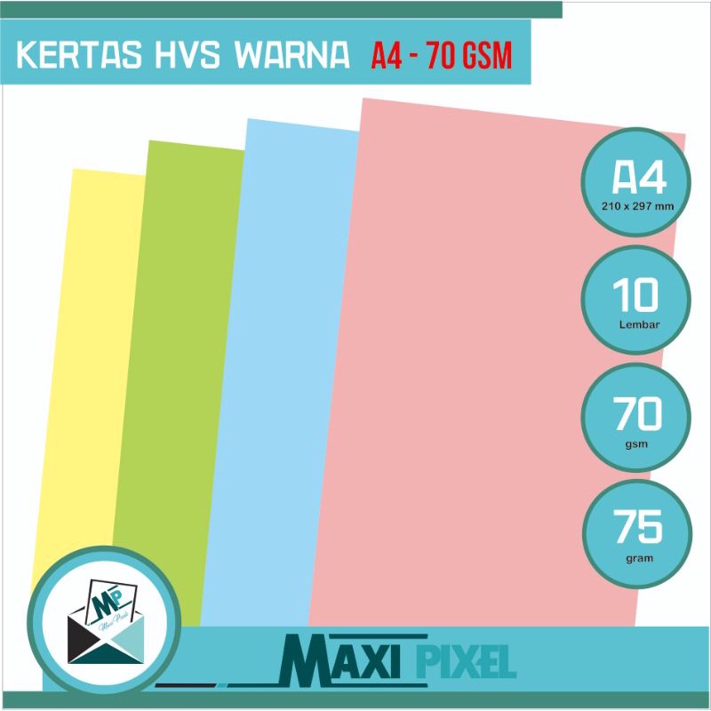 Jual KERTAS HVS A4 WARNA (10 LEMBAR) | Shopee Indonesia