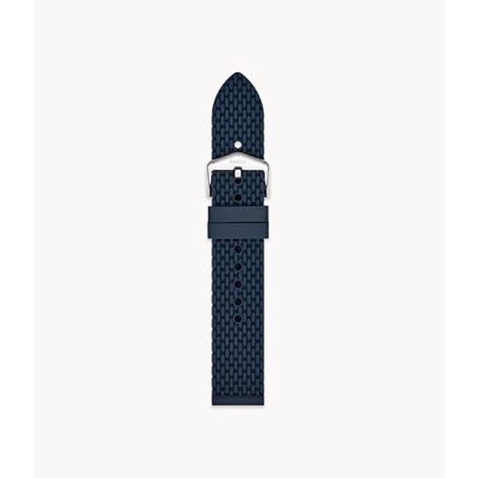 tali jam fossil 18 mm Blue Silicone Strap navy rubber