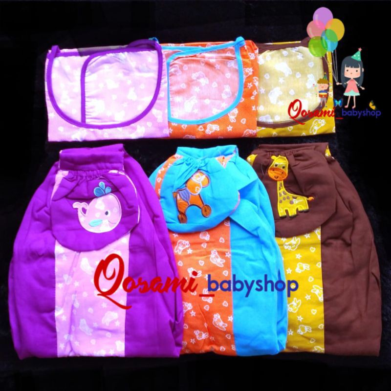 OKIYO Gendongan Samping Bayi  Code G - 901 Plus Tempat Botol Susu + APRON