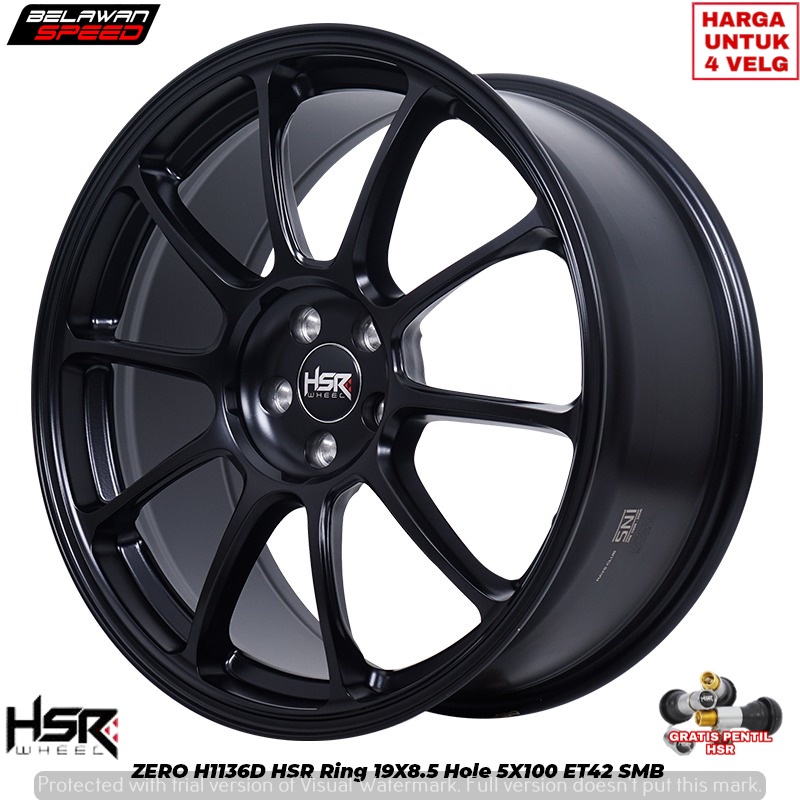 VELG MOBIL RACING RING 19 HSR ZERO PCD 5X100 UNTUK ALTIS FT86 NEW AVANZA SUBARU SIENTA