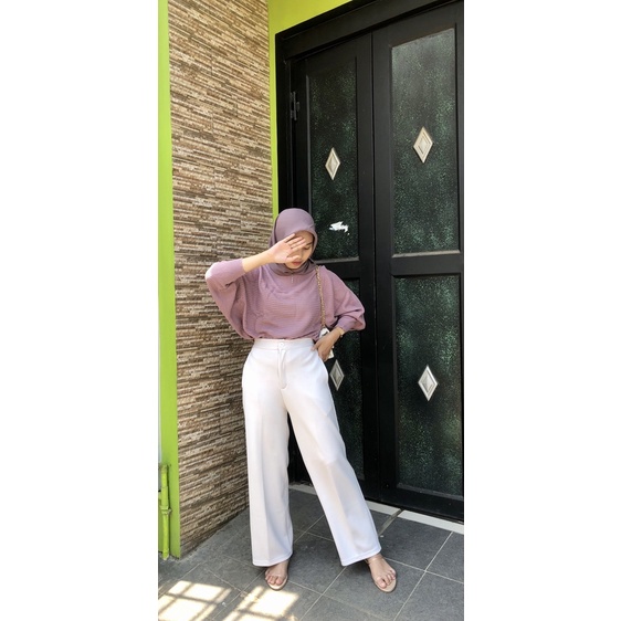 batwing sweater atasan rajut blouse rajut-Sweater Mauve