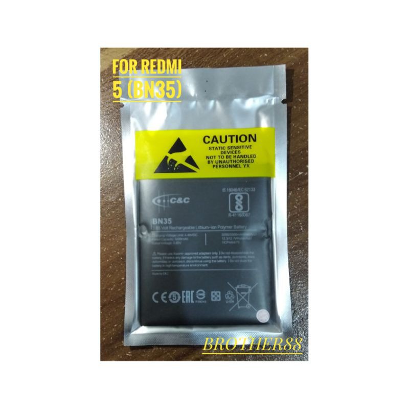 BATTERY BATERAI BATRE XIAOMI REDMI 5 (BN35) C&amp;C ORIGINAL