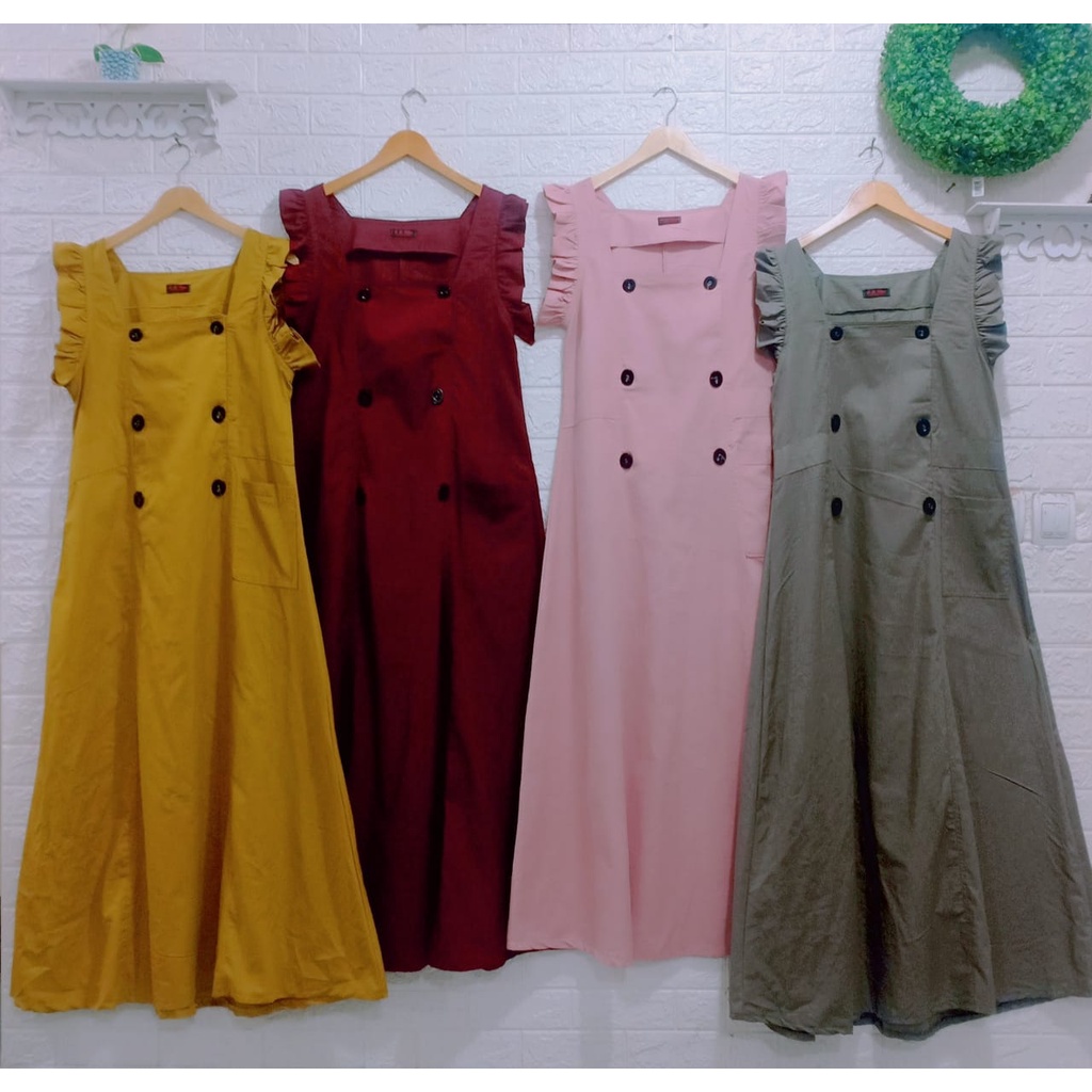 Overall Wanita Terbaru//Overall Wanita Dewasa//Baju Kodok Wanita//Square Overall