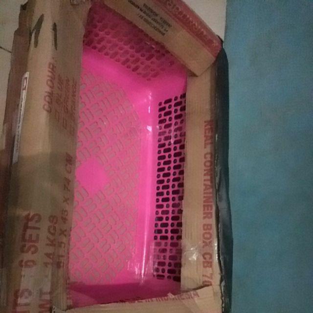 Keranjang Baju Plastik Segi Ukuran Large  Tempat Pakaian Laundry Kotor Bersih By Gojek/grab