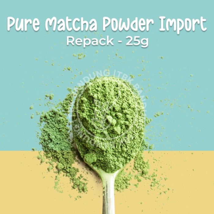 

B0621D Pure Matcha Powder Import Bubuk Green Tea Murni Repack 25G 054