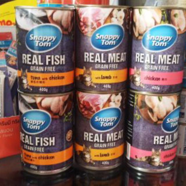 SNAPPY TOM KALENG 400 GRAM PAKAN BASAH KUCING GRAIN FREE