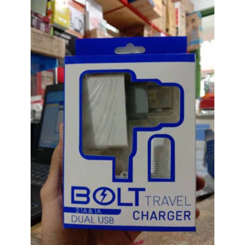 Charger Bolt Dual Usb 2.1 Micro Charger Premium Quality