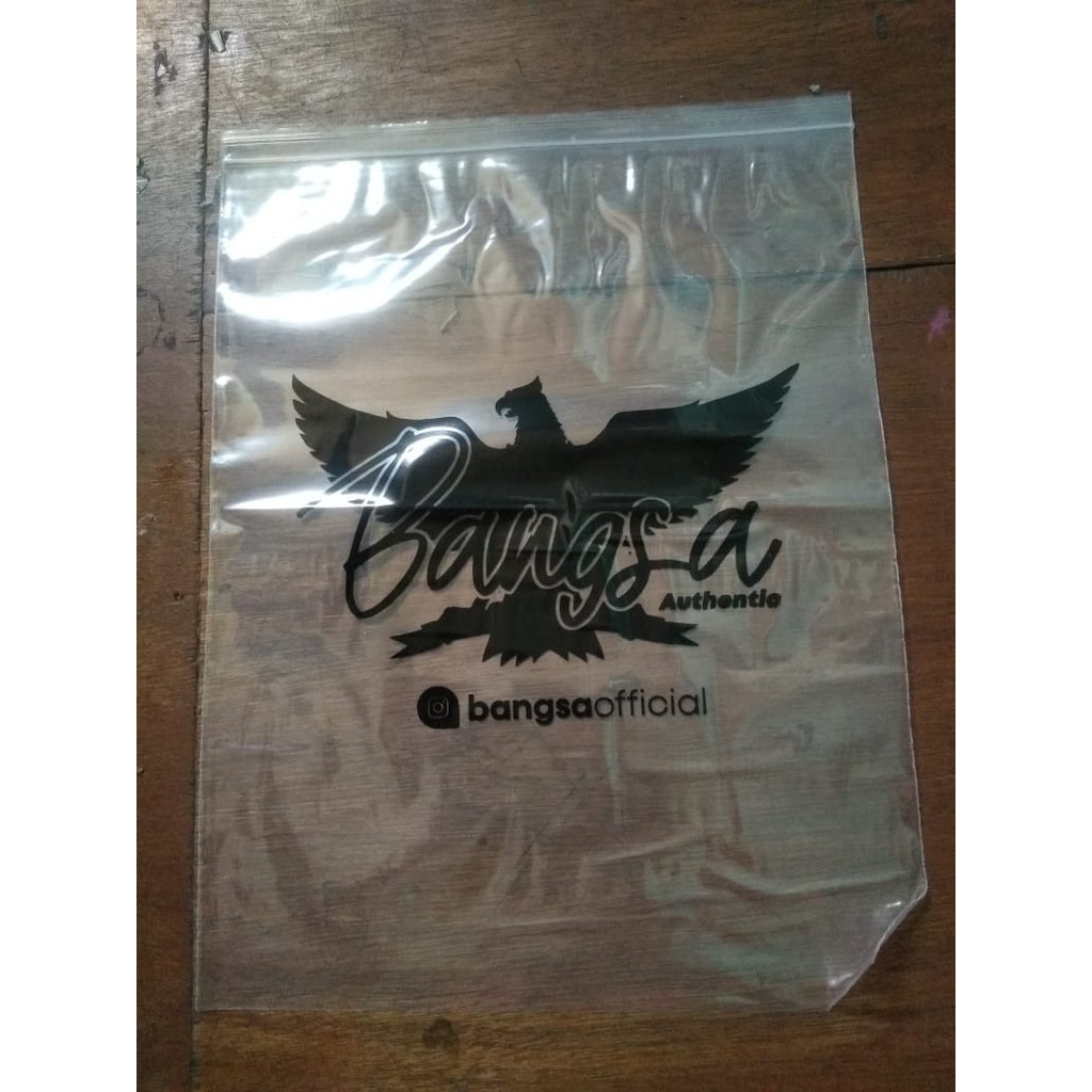 Sablon plastik Klip 30x40 free desain / plastik cetik / Plastik Packing kaos / Plastik sablon