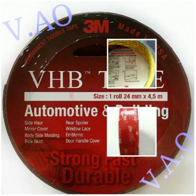 

Perekat 3M VHB ukuran 24mm x 4,5 m