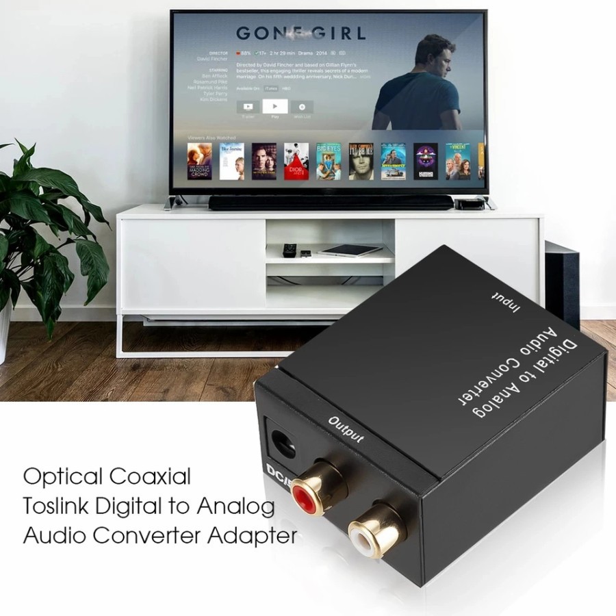 Converter Audio Digital Coaxial &amp; Toslink To Analog RCA