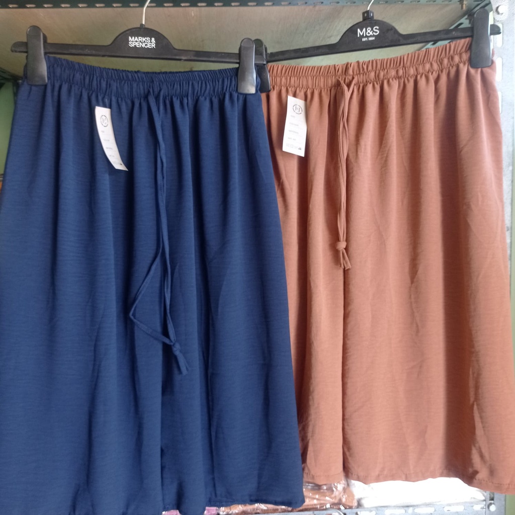 YES Celana Pendek Jumbo Crinkle Airflow Tali Pinggang Saku Samping Kanan Kiri