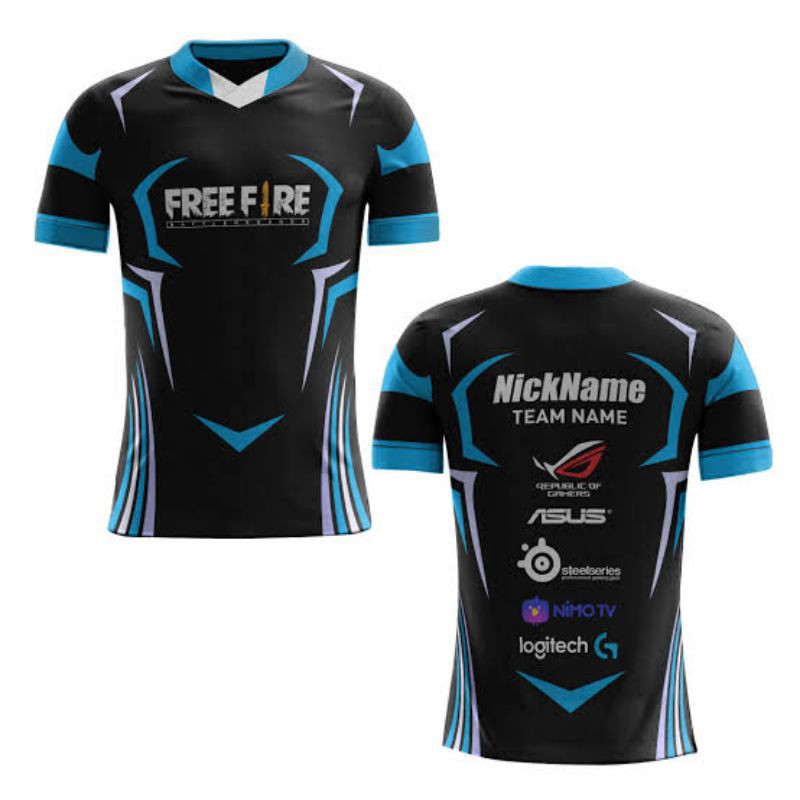 KAOS jresey game FREE FIRE/MURAH Free Desain LOGO NICK NAME & SEPONSOR