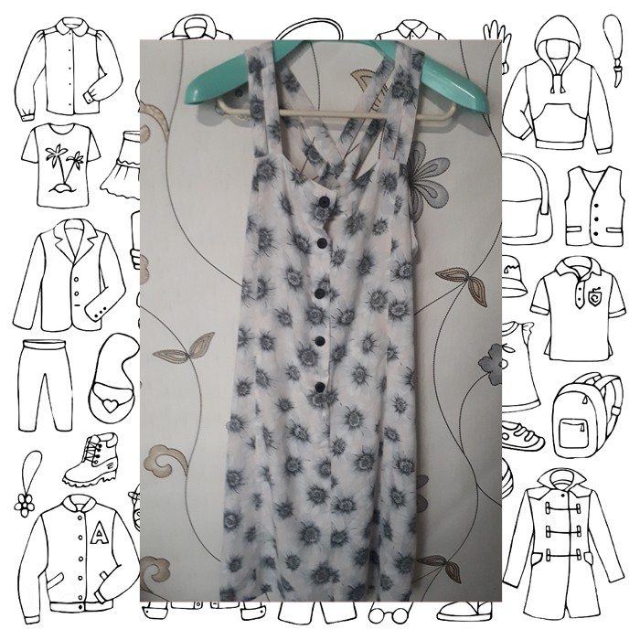 GU Floral Preloved Midi Dress